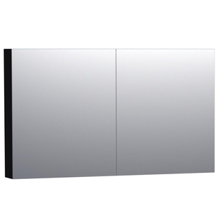 BRAUER Dual Spiegelkast - 120x70x15cm - 2 links- rechtsdraaiende spiegeldeur - MDF - mat zwart
