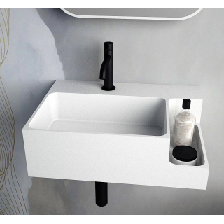 Ideavit SolidDual Lavabo 50x36x15,5cm 1 trou de robinet 1 lavabo Acrylique blanc mat