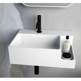 Ideavit SolidDual Lavabo à poser 50x36x15.5cm 1 trou de robinet 1 vasque Solid Surface Blanc mat
