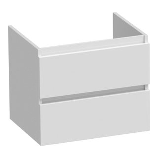 BRAUER Joy meuble sous lavabo 60 2 tiroirs softclose - sans poignée - 1 découpe pour le siphon - brillant blanc