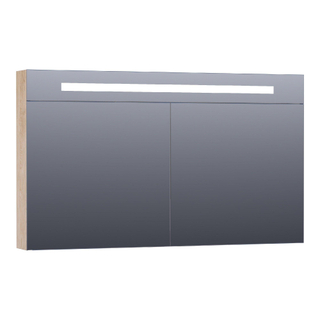 BRAUER Promise Deluxe spiegelkast - 120x70x15cm - met directe verlichting - 2 dubbelzijdige spiegeldeuren - Sunlit