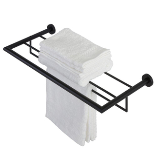 Geesa Nemox Porte-serviettes avec étagère 62.4cm Noir