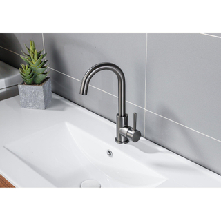 FugaFlow Eccelente Sobrado Mitigeur lavabo rehaussé avec bec rotatif Gunmetal PVD