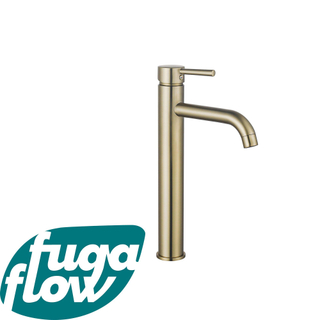 FugaFlow Eccelente Sobrado Badkamer Wastafelkraan - 33.9cm - verhoogd - opbouw - geborsteld messing PVD