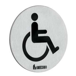 Smedbo bb pictogramme handicapé auto-adhésif chrome brossé