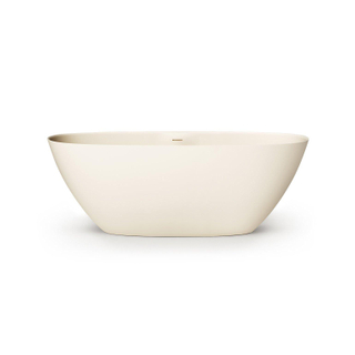 FugaFlow Eccelente Calma Vrijstaand Bad - 175x76x60cm - solid surface - mat crème