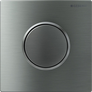 Geberit type 10 urinioir bedieningsplaat - pneumatisch - ronde knop - rvs geborsteld/easy-to-cl