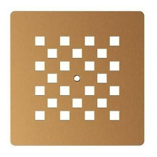 BRAUER Grille d'évacuation - 13.1x13.1x1cm - Or brossé