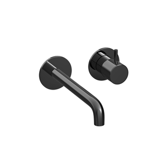 Hotbath COBBER Partie de finition pour lavabo encastrable 18cm bec PBP Poli noir PVD