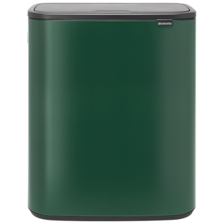 Brabantia Bo Touch Bin Poubelle - 2x30 litres - 2 seau intérieur en plastiques - pine green