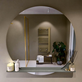 Mondiaz SPOT Miroir de salle de bain - rond 120cm - plan de miroir - couleur Smoke