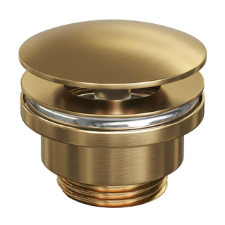 Brauer Gold Edition Wastafelplug - always open - PVD - geborsteld goud