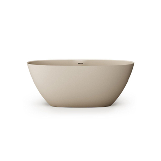 Zeza Element Vrijstaand Bad - 160x75x60cm - solid surface - mat beige