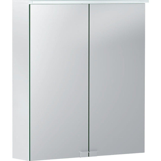 Geberit Option spiegelkast met verlichting - 60x67.7cm - 2 deuren - dubbel spiegelend - wit
