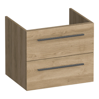 BRAUER Trust wastafelonderkast 60 excl. opbouwgrepen 2 softclose lades en 1 sifon uitsparing - Sunlit