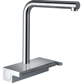 Hansgrohe Aquno Select M81 Mitigeur de cuisine 1 trou 250 2 jets avec douchette extractible poing chrome