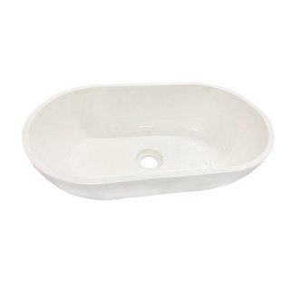ZEZA Solid Vasque à poser - 56x32x15.5cm - solid surface - Blanc mat