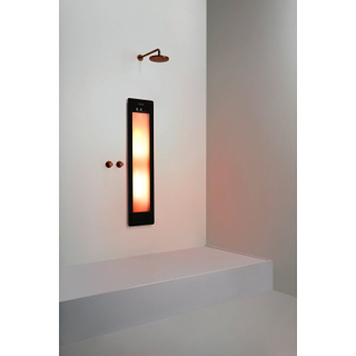 Sunshower Round Medium One infrarouge encastrable 140x33x10cm Noir