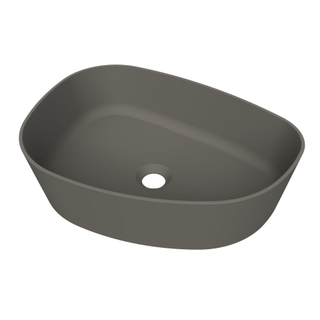 Arcqua Rocker vasque - pose - organique droite - 50x37cm - mat quartz gris