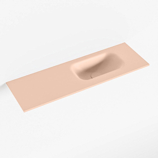 Mondiaz EDEN Fontein - 70x23x0.9cm - wasbak Rechts - zonder kraangaten - voor toiletmeubel - Solid surface - Rosee