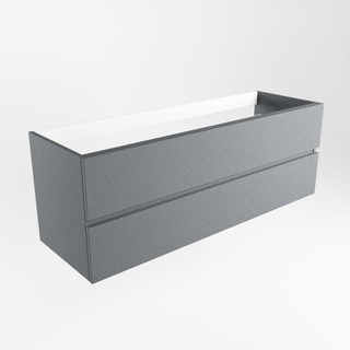 Mondiaz VICA Meuble sous vasque - 140x45x50cm - 2 tiroirs - softclose - 1 découpe au centre - Plata