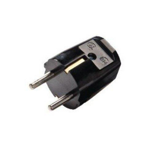 Martin Kaiser 614 Prise avec terre IP20 droite RAL9005 noir