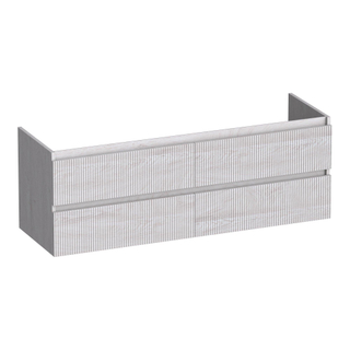 BRAUER Joy Wavy meuble sous lavabo 140 4 tiroirs softclose - sans poignée - 2 découpes pour siphon - Forest Seashell