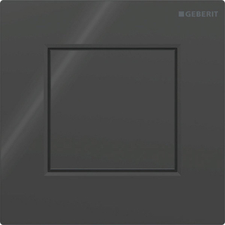 Plaque de commande urinoir Geberit type 01 - pneumatique - carré - Noir profond RAL 9005