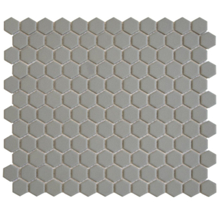 The Mosaic Factory Hexagon mozaïektegel - 26x30cm - wand en vloertegel - Zeshoek/Hexagon - Porselein Urban Nature Mat