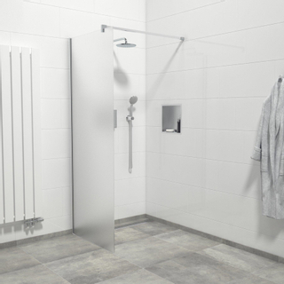 Marenza Bellini Douche à l'italienne - 80x200cm - verre mat - chrome