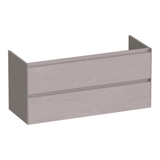 BRAUER Inspire wastafelonderkast 120 2 softclose lades - greeploos - 2 sifon uitsparingen - Timber Greige