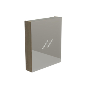 Thebalux spiegelkast model D 60x70 links draaiend 1x deur 2x legplank schakelaar/stopcontact inclusief indirecte LED onderzijde exclusief opbouwlamp