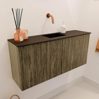 Mondiaz JOYA 90cm meuble de toilette - couleur Dusk - Vasque FAYE position Milieu Sans trou de robinet couleur Urban