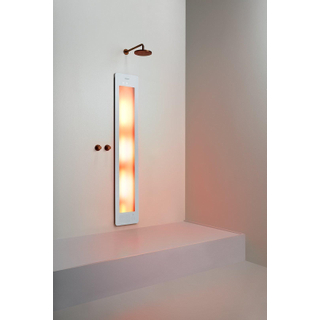 Sunshower Round One L infrarouge en saillie incl. kit d'installation angle 185x33x25cm full body Blanc