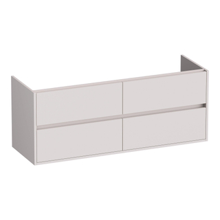 BRAUER Adore meuble sous lavabo - 140x46x55cm - 4 tiroirs softclose - sans poignée - 2 découpes pour siphon - mat sable