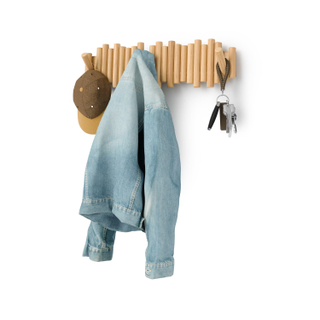 Umbra Picket porte-serviettes - 61x4x17cm - 3 crochets - chêne