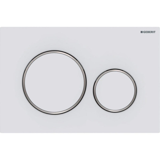 Geberit Sigma20 bedieningsplaat - 2-toets spoeling - ronde knoppen - matwit/chr/matwit e.t.c.