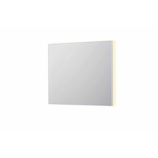 INK SP32 spiegel - 90x4x80cm rechthoek in stalen kader incl indir LED - verwarming - color changing - dimbaar en schakelaar - mat wit