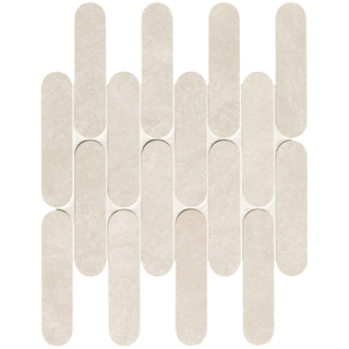 Fap Ceramiche Nobu carrelage mural et de sol - 6x24cm - aspect pierre naturelle - Blanc mat (blanc)