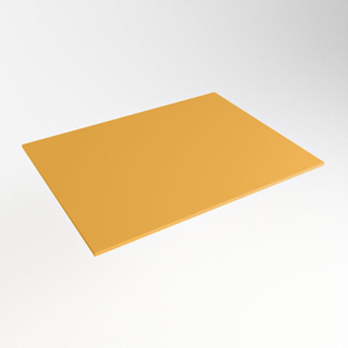 Mondiaz TOP 46 Topblad - 50x46x0.9cm - geschikt voor afdekplaat - Solid surface - Ocher