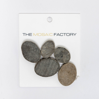 SAMPLE The Mosaic Factory Natural Stone mozaïektegel 30x30cm voor wand en vloer voor binnen en buiten marmer donker grijs