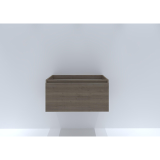 HR badmeubelen Matrix Meuble sous vasque avec façade 3D 80x40x45cm 1 tiroir poignée intégrée Charleston