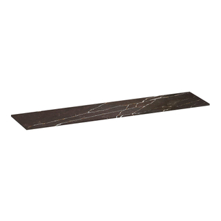 Saniclass Artificial Marble Wastafelblad - 200x46x2 - Zonder kraangat - composiet - Copper Brown