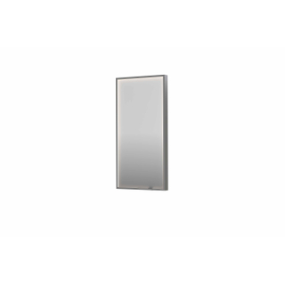 INK SP19 miroir - 40x4x80cm rectangulaire en cadre acier incl dir LED - chauffage - changement de couleur - dimmable et interrupteur - inox brossé