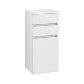Villeroy & Boch Legato armoire latérale avec 1 porte et 2 tiroirs 87x40x35cm gauche blanc mat