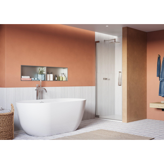 Crosswater Asura Porte de douche - 90cm - porte pivotante - sans levier - poli inox