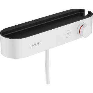 Hansgrohe Pulsify Select Mitigeur thermostatique de douche avec tablette de douche 40cm mat blanc