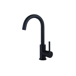 FugaFlow Eccelente Sobrado Mitigeur lavabo rehaussé avec bec rotatif Noir mat