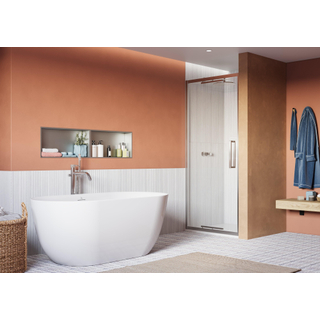 Crosswater Asura porte de douche pliante - 80cm - sans poignée - inox poli