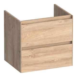BRAUER Inspire wastafelonderkast 60 2 softclose lades - greeploos - 1 sifon uitsparing - Forest Wheat